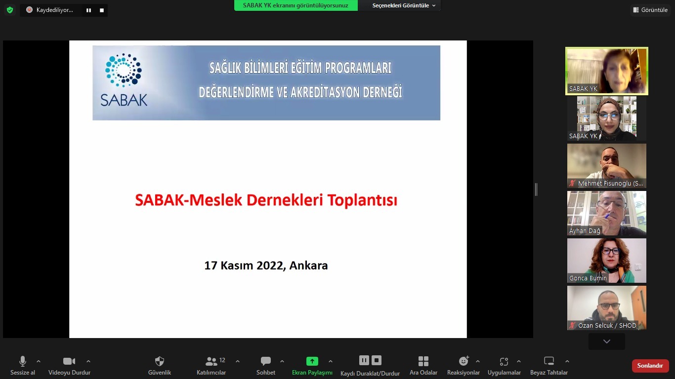 Meslek Dernekleri Toplantısı 17 Kasım 20225